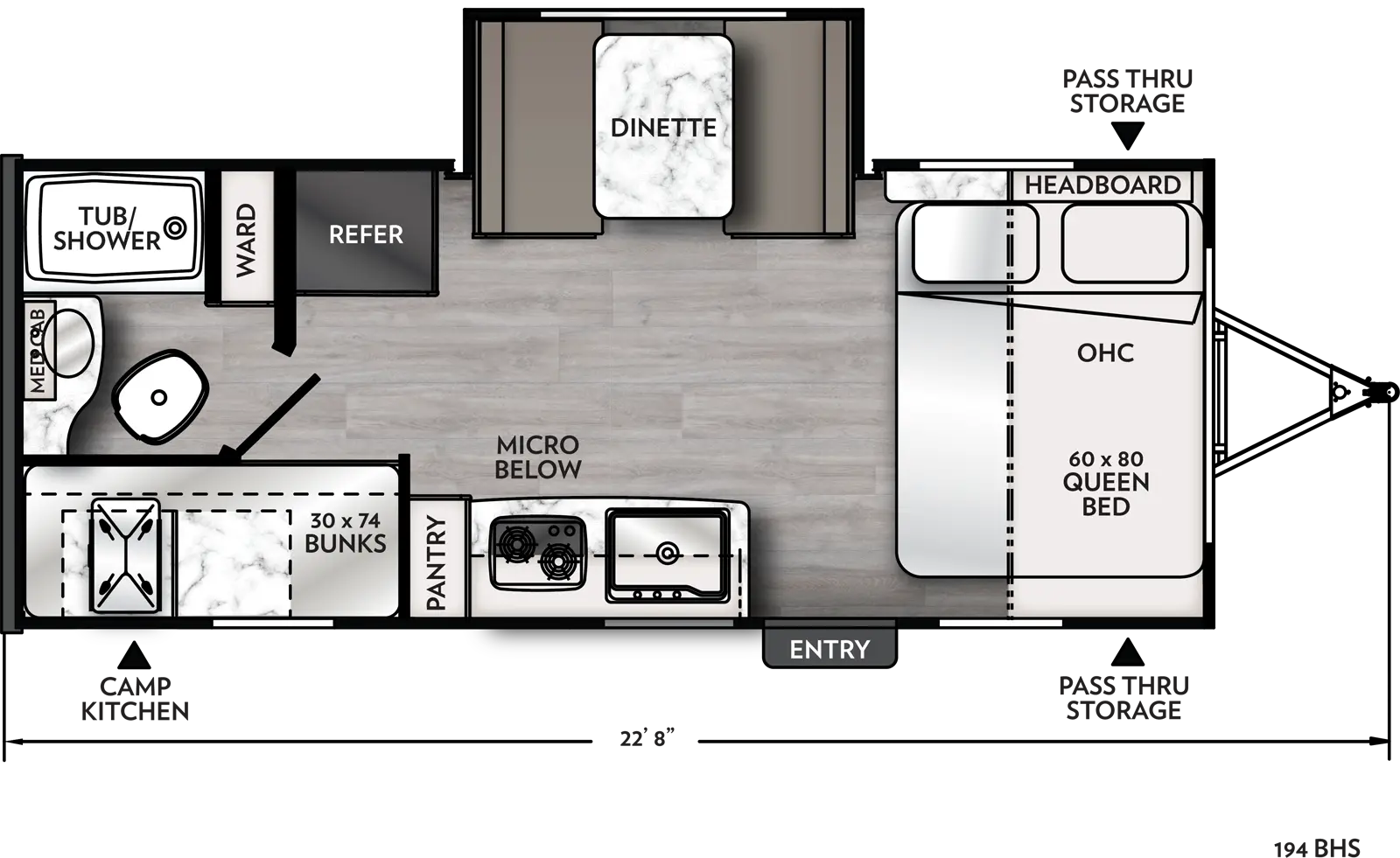 Apex Nano 194BHS Floorplan